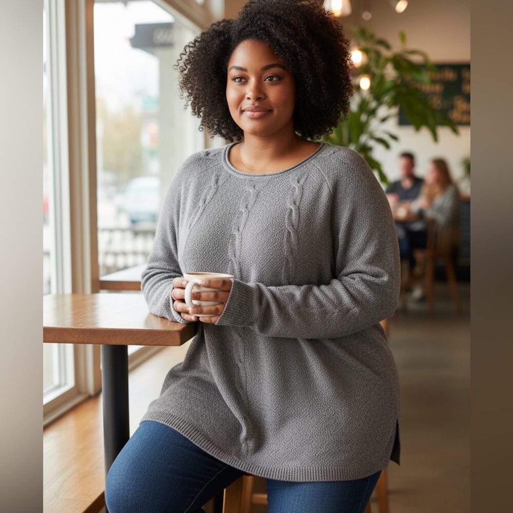 Cyrus women's gray pullover‎ sweater